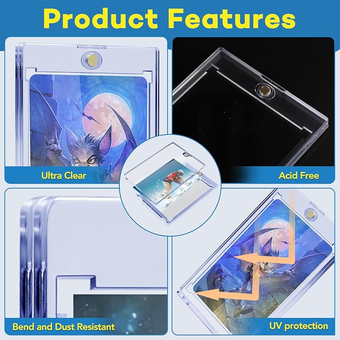 ZENOWICK 40ct Magnetic Card Holders, 35pt One Touch Card Holder, U-V Protection - Image 3