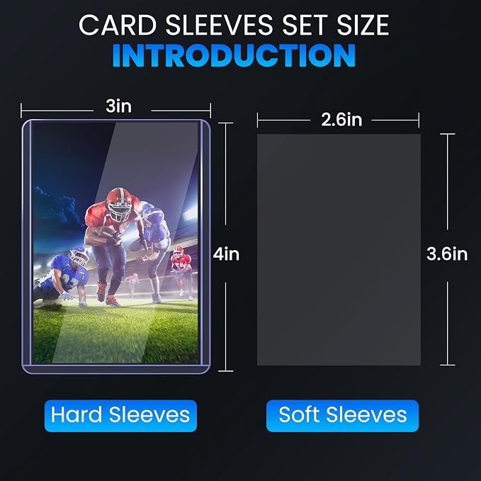 1000 Card Sleeves Top Loaders for Cards, Baseball Card Protectors, Trading Card - Image 2