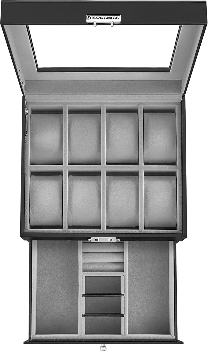 SONGMICS Watch Box, 8-Slot Watch Case Organizer - Image 8