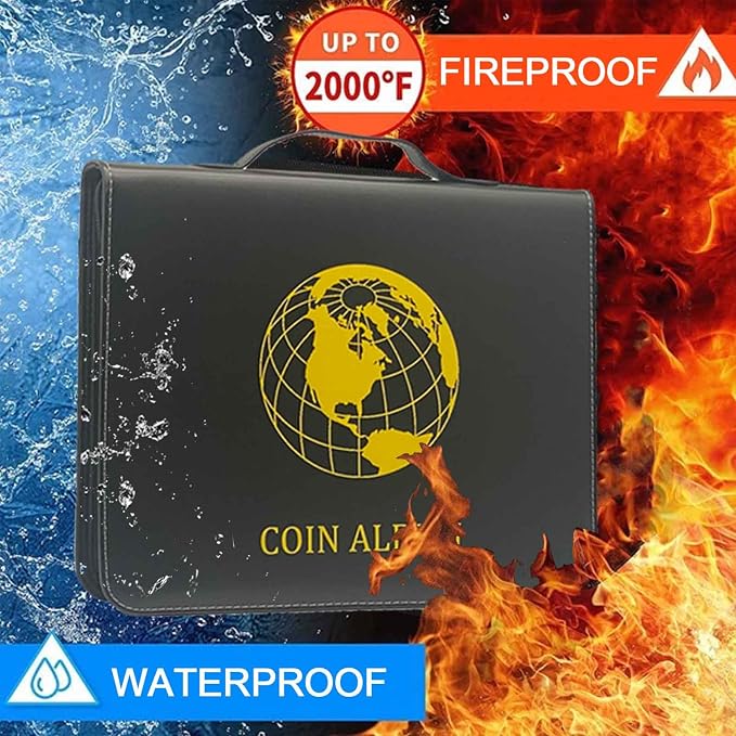 576 Pockets Coin Collection Album Book & 60 Pockets Currency Sleeves Paper Money - Image 2