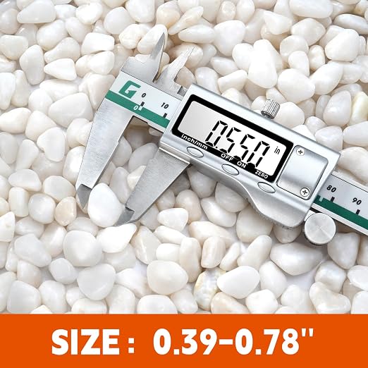 2.2 lb Natural Polished White Pebbles, 1/2 Inch Decorative White Rocks - Image 2