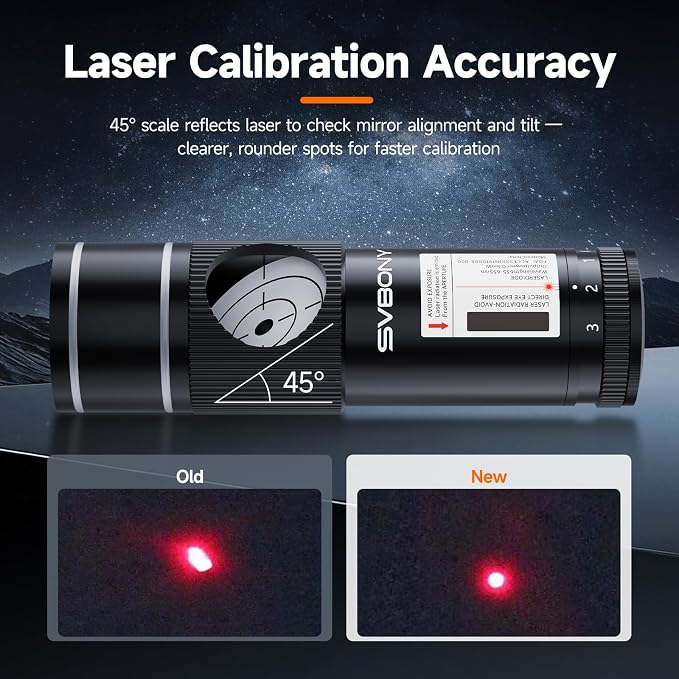 SVBONY SV121 Next-Generation Red Laser Collimator, 1.25 inch Adjustable - Image 4