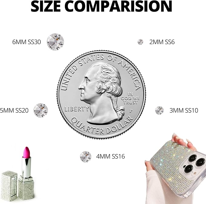 32000Pcs Purple Rhinestones for Bedazzling, Flat Back Resin Diamond Crystal - Image 4