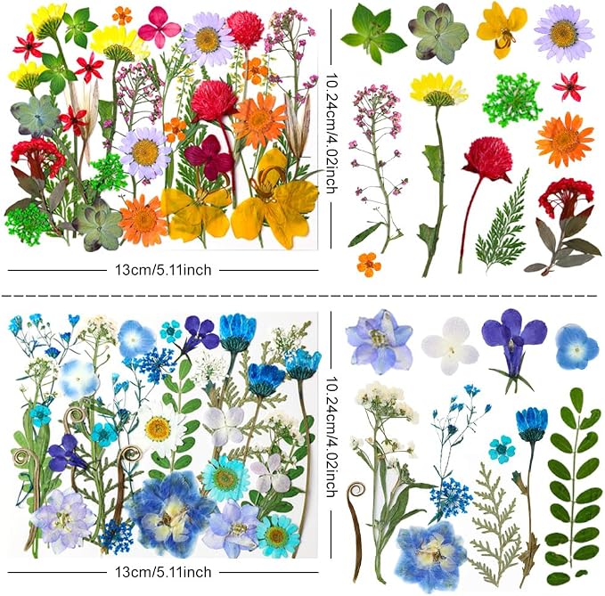 140Pcs Dried Pressed Flowers, Natural Dried Flowers Bulk - Image 2