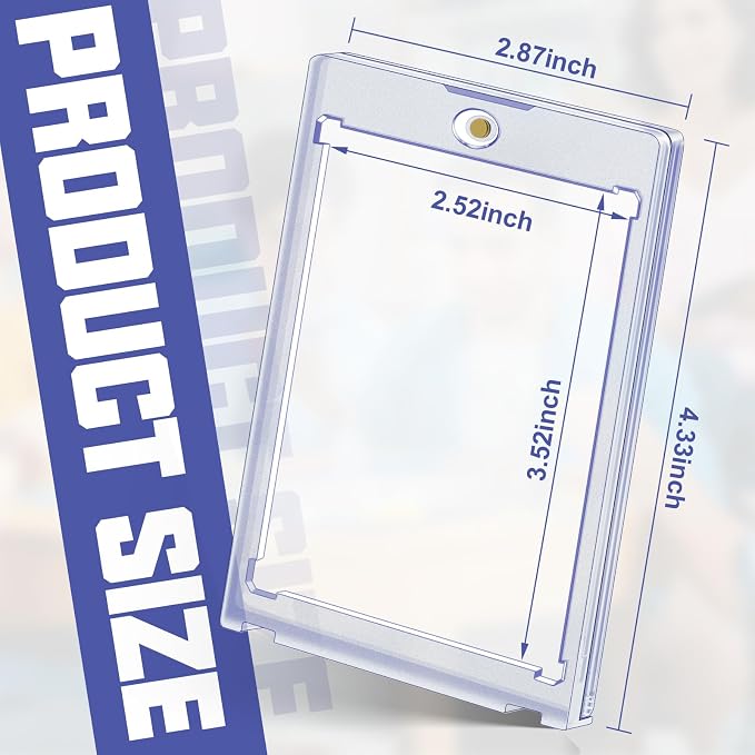 20 ct Magnetic Card Holders for Trading Cards, 35 pt Hard Cards Sleeves Case - Image 2