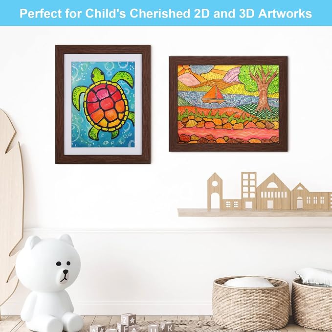 Kids Art Frames, 10x12.5 Front Opening Kids Artwork Frames Changeable, Displays - Image 6