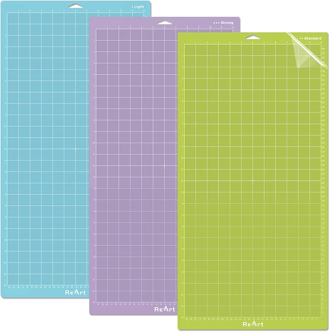 ReArt Cutting Mat 12x24 3 Pack Cricket Mat Strong Standard Light Cut Mat by ReArt