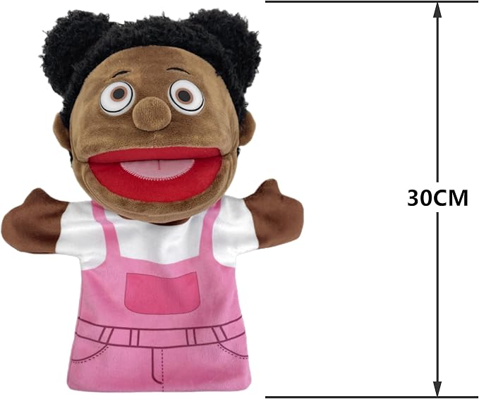 Family Hand Puppets for Kids, Includes Grandpa, Son - Image 2