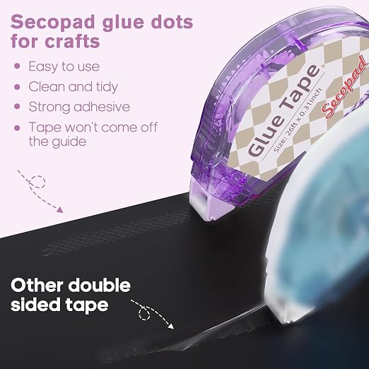 Secopad Scrapbook Tape, 16 Pack Double Sided Tape Roller - Image 3