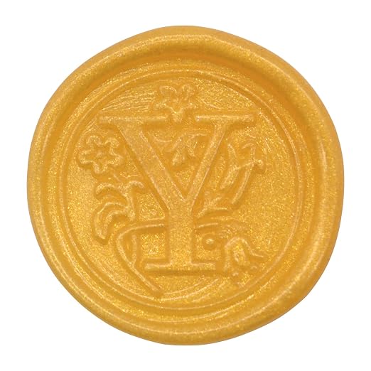 Medieval Initial Alphabet Sealing Wax Stamps, Brass Head Wooden Handle - Image 2