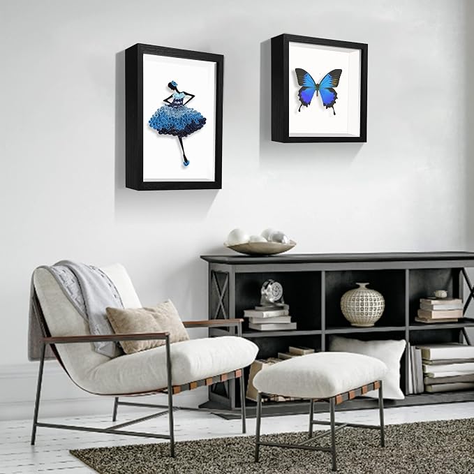 5x7 Small Shadow Box Frame Display Case, Display Case Box - Image 6
