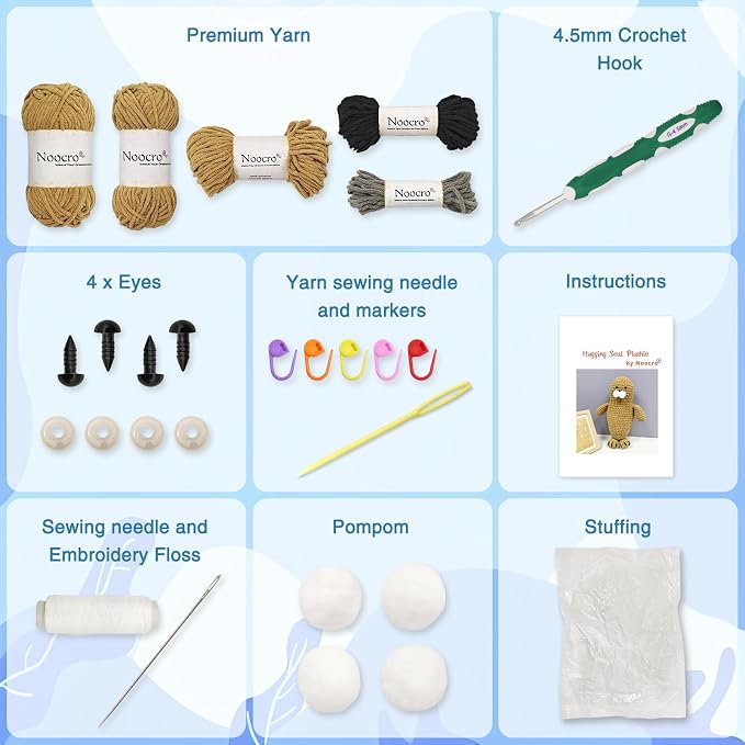 Noocro Amigurumi Crochet Kit for Beginners, Intermediate and Advanced Crocheters - Image 3