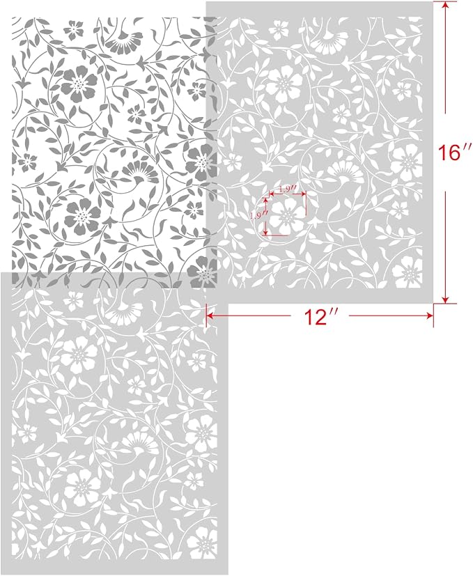 GSS Designs Flourish Stencils for Painting on Wood, Wall - Image 6