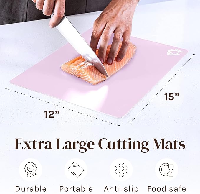 Extra Thick Pastel Flexible Plastic Cutting Board Mats - Image 5