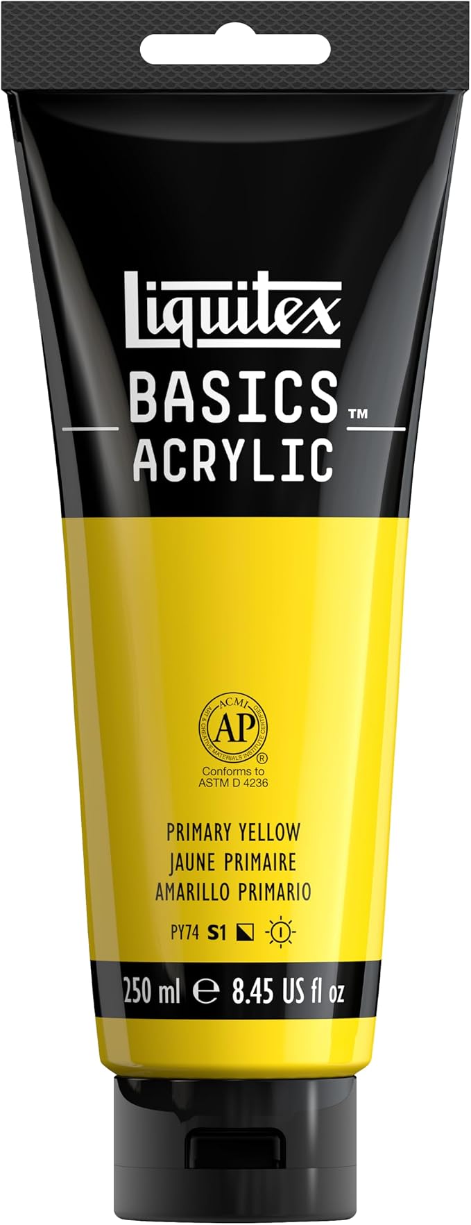 Liquitex BASICS Acrylic Paint, 250ml Tube, Primary Yellow by Liquitex