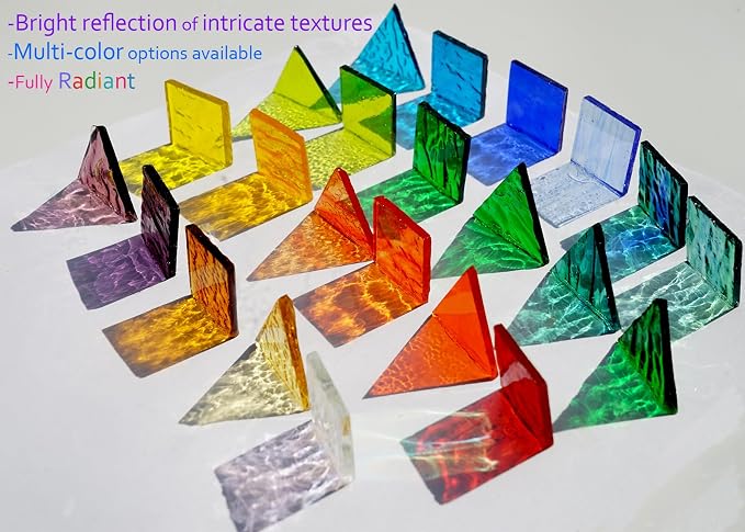 Large Size Textured Transparent Glass Mosaic Tiles, 200g Stained Glass Pieces - Image 5