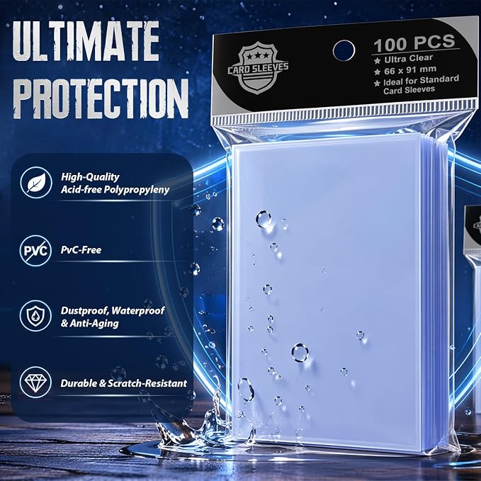 1000Pcs Soft Clear Card Sleeves, Polypropylene Standard Trading Cards Fit - Image 5