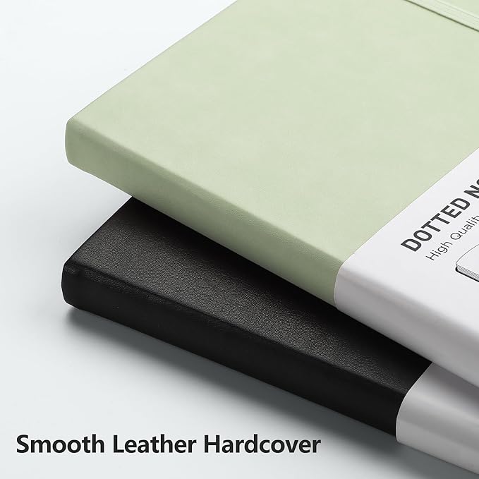 RETTACY Dotted Journal Notebook, 192 Pages, A5 Medium Size | Leather Hardcover - Image 4