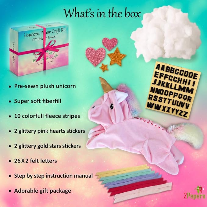 Make Your Own Unicorn Pillow Kit Arts and Crafts - Image 4