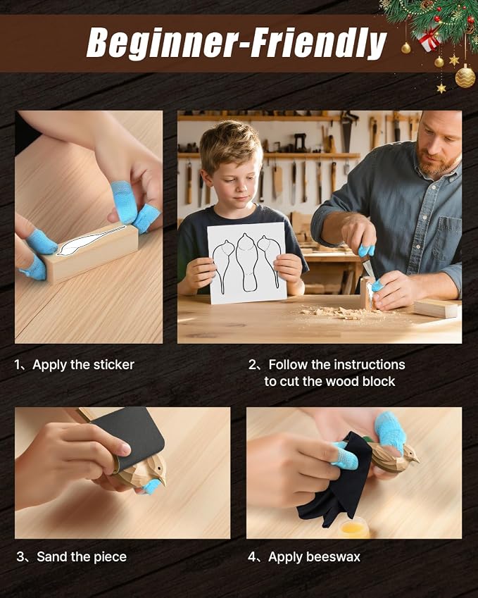 Wood Carving Hobby Kit for Adults & Kids - Image 4