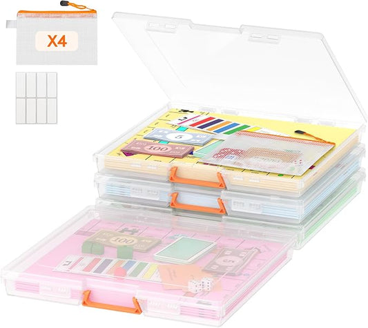 Lifewit 4 Pcs Board Game Storage Boxes, 12.2x10.6'' Paper Container by Lifewit