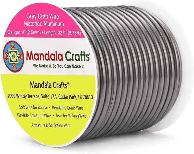 Mandala Crafts 10 Gauge Anodized Aluminum Craft Wire by MandalaCrafts
