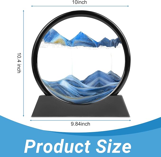 Moving Sand Art, 12 inch 3D Liquid Motion Deep Sea Sandscape Color Quicksand - Image 4