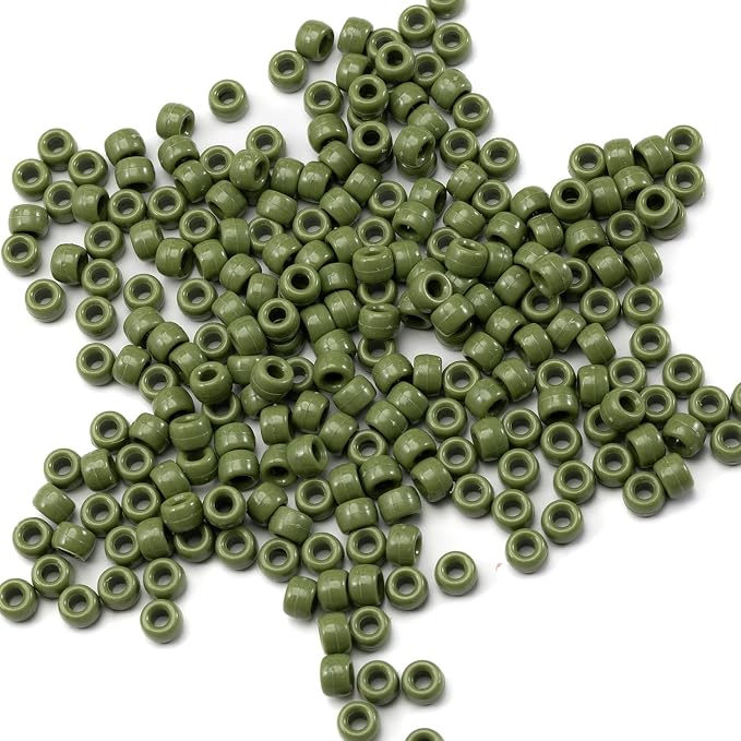 Gxueshan 1000 Pcs Acrylic Pony Beads 6x9mm Bulk by Gxueshan