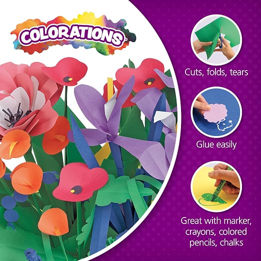 Colorations 9" x 12" Mediumweight Violet Construction Paper - Image 2