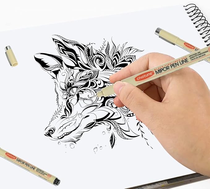 GETHPEN Micro Fineliner Pens, Waterproof Archival Black Ink, 3 Sizes | Black - Image 5