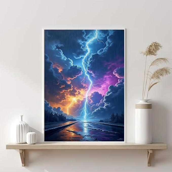VeGuude Diamond Art Kits for Adults, Colorful Lightning 5D Diamond Painting - Image 6