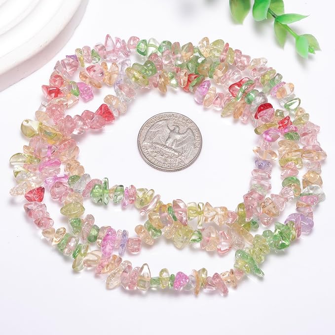 200 Pcs Crystal Chip Glass Beads - Image 6
