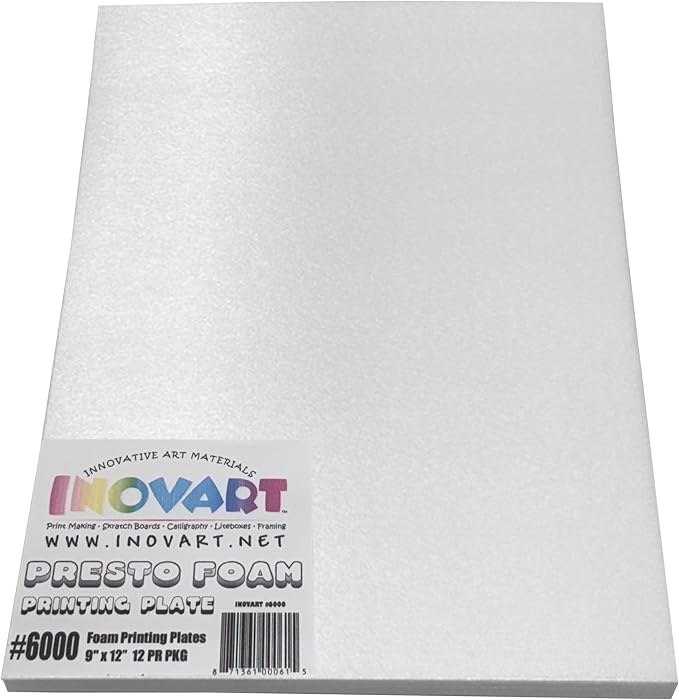 INOVART Presto Foam Printing Plates, 12 Sheets by Inovart