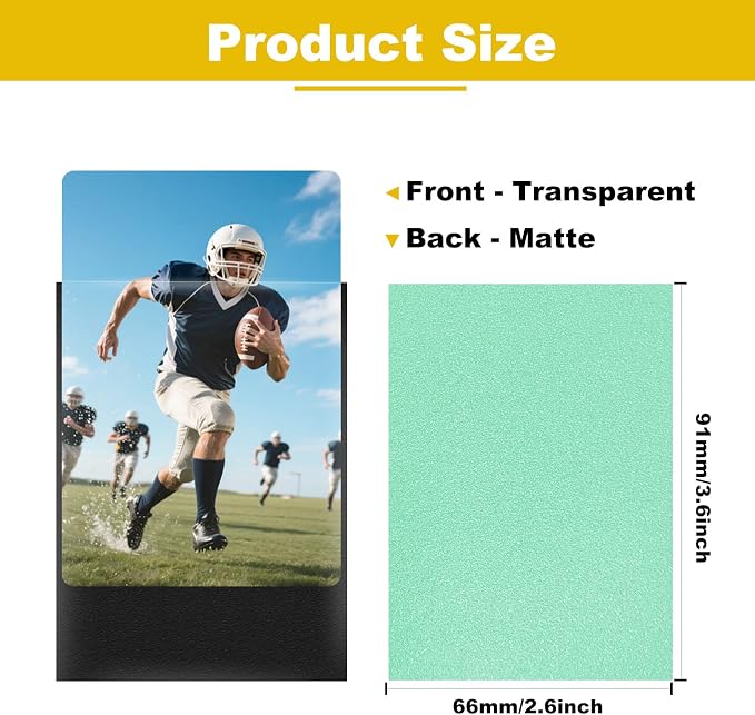 Premium Card Sleeves, 150 Sleeves 2.6''x3.6'' Compatible - Image 2