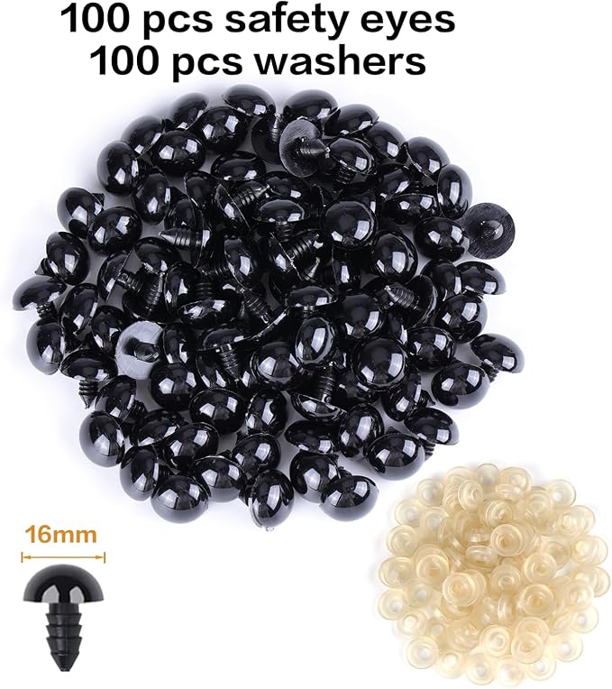 XKDOUS 16mm Safety Eyes, Crochet Eyes - Image 2