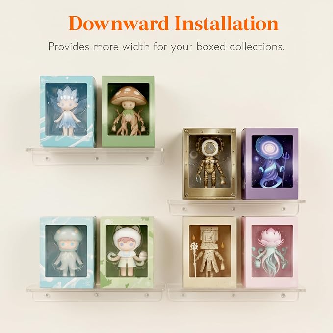 Lifewit Floating Shelves for Bathroom, Acrylic Display Shelf Wall Mounted for - Image 5