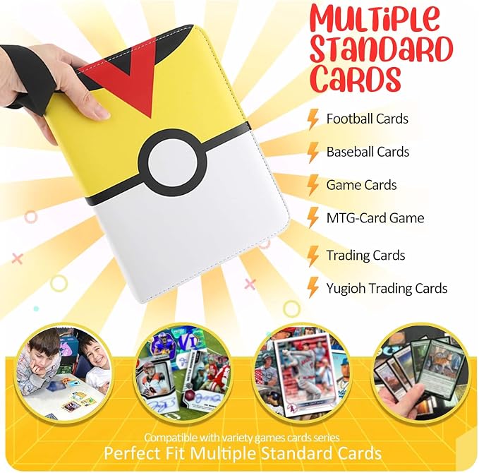 Card Binder 4 Pocket, Trading Card Holder Fits 400 Cards - Image 6