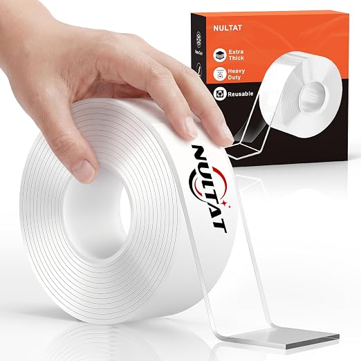NULTAT Double Sided Tape Heavy Duty, Nano Reusable, Washable Double Stick Tape by NULTAT
