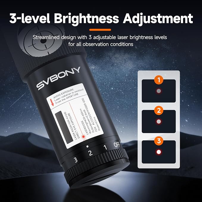 SVBONY SV121 Next-Generation Red Laser Collimator, 1.25 inch Adjustable - Image 5
