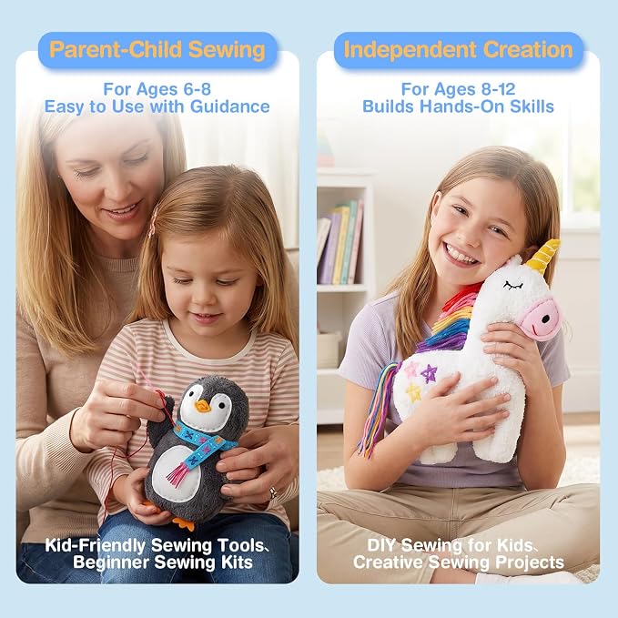 Avenir My First Sewing Kit for Kids Ages 6-8 Beginners | Learn to Sew Stuffed - Image 6