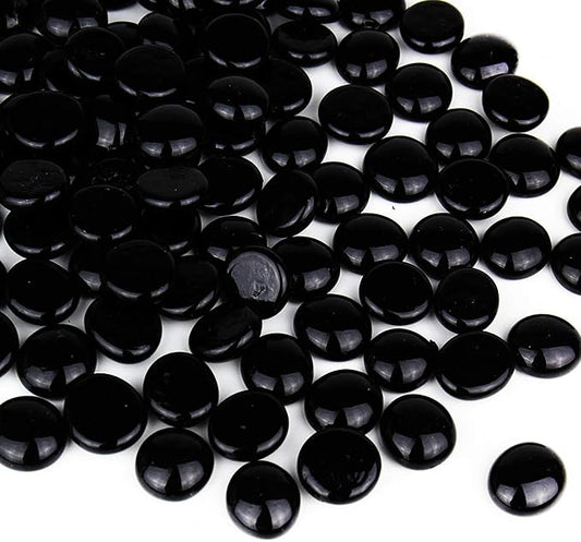 CYS EXCEL Black Glass Gemstone Beads Vase Fillers Flat Marble Beads Multiple by CYSEXCEL%C2%AE