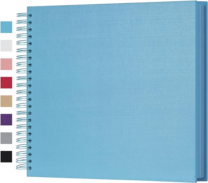 potricher 12 x 12 Inch Large DIY Scrapbook Photo Album 80 Pages Thick Kraft by potricher