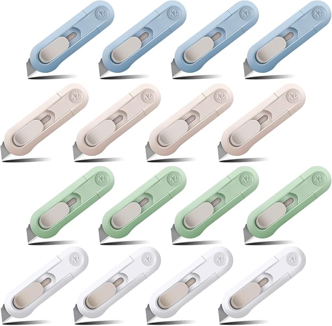 DIYSELF 16 Pack Box Cutter Utility Knife, Box Cutter Retractable, Letter Opener by DIYSELF