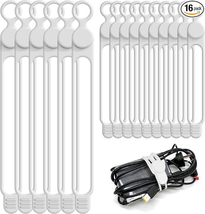 Silicone Cable Ties Cord Organizer by ELECTRONICSORGANIZATION
