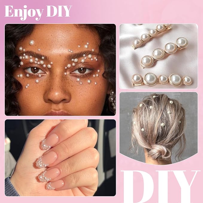 13000Pcs Flatback Pearls for Crafting, Bedazzling Bead for DIY Crafts Clothing - Image 5