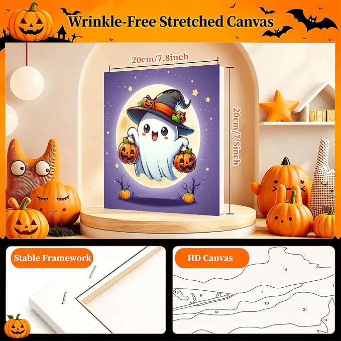 Arttoplus 4 Pack Halloween Paint by Numbers Kit - Image 2