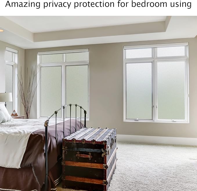 HIDBEA Frosted Window Privacy Film Heat Control UV Blocking, Static Cling - Image 7