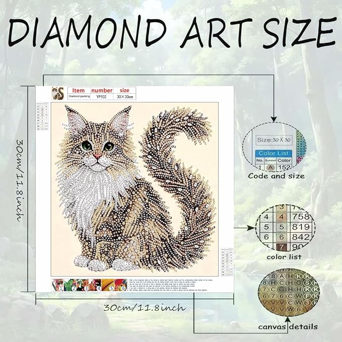 OJTOYART Cat Diamond Painting Kit - Image 6