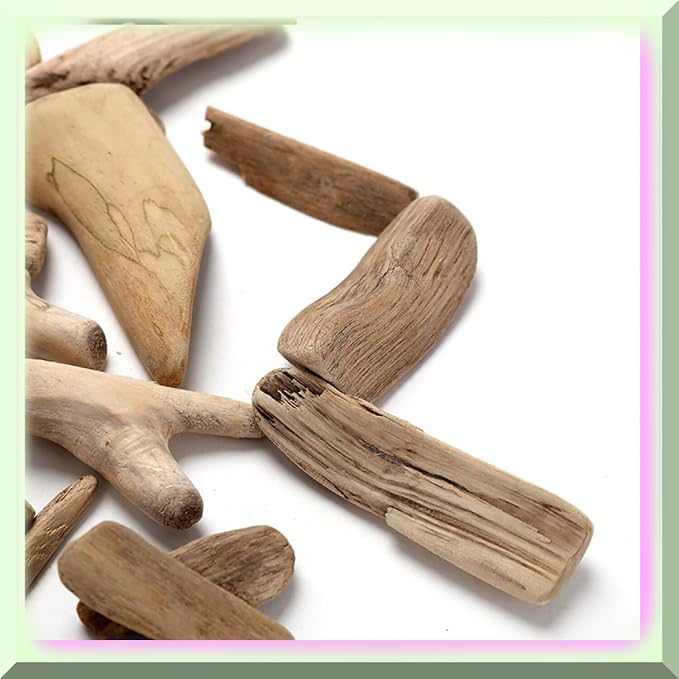 20 Pcs Wood Natural Driftwood Pieces Branch Slices Beach Decor - Image 8
