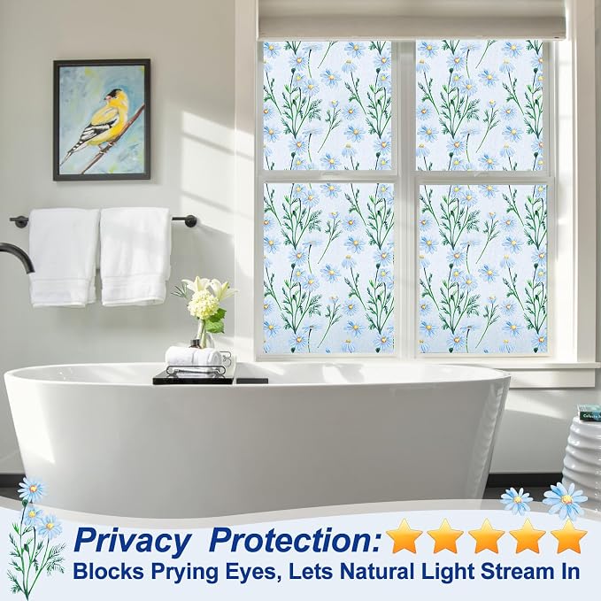 Countewol Privacy Window Films Stain Glass Cling No Glue Anti-UV Window Sticker - Image 7